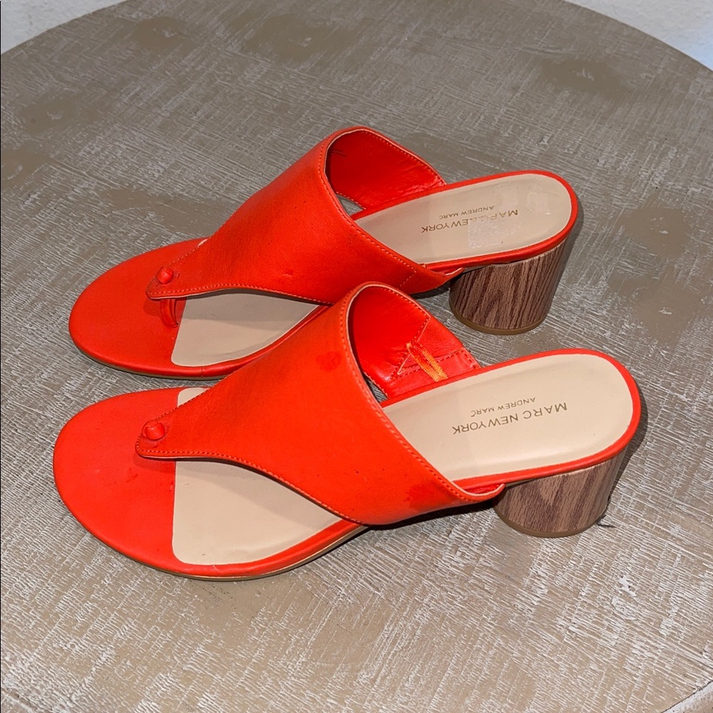 Marc Fisher Women's Red Slide Sandals - Picture 2 of 6